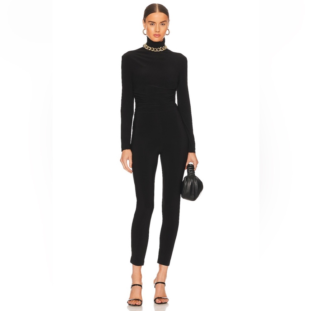 Norma Kamali Turtleneck Catsuit in Black